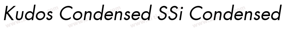 Kudos Condensed SSi Condensed Italic字体转换